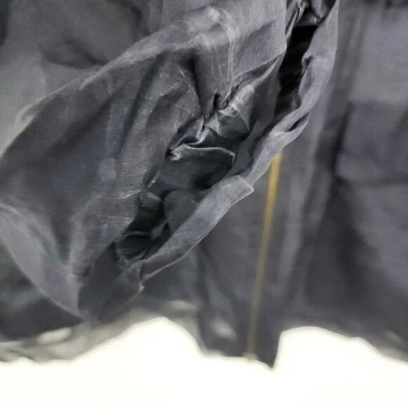 Vintage Moschino Couture Park Avenue Sheer Tulle Anorak Jacket Black 8 - Picture 6 of 10